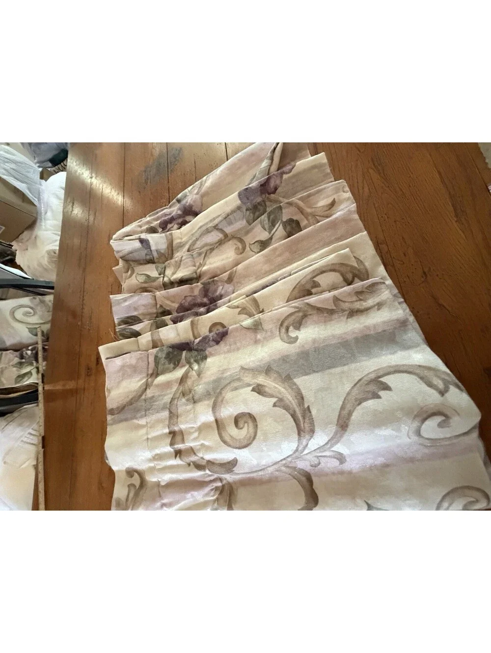 Croscill Chambord Cassis Amethyst Valance 17x78” Set Of 3 Purple Damask Valances